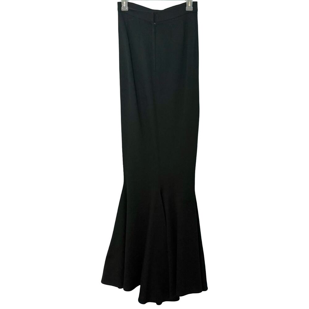 Vintage 90s Isaac Mizrahi Black Wool Stretch Long Mermaid Maxi Skirt size 6 - Picture 14 of 14